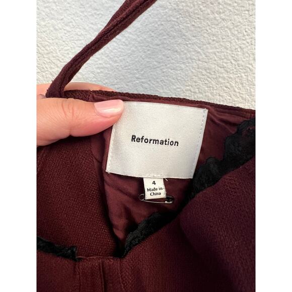 Reformation Alisa Top Bordeaux size 4 - Picture 8 of 10